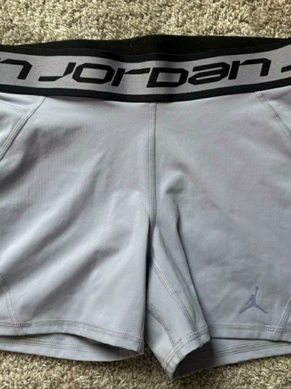 Jordan Sport Shorts Med. Light Purple Compression Shorts with Dark Purple Logo